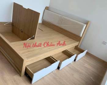 Giường ngủ gỗ công nghiệp có ngăn kéo GN024